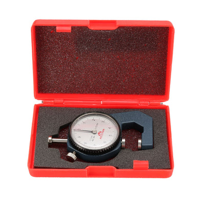 Harfington Thickness Gauge, 0-10mm x 0.1mm Precision Accuracy Round Dial Indicator Thickness Gauge