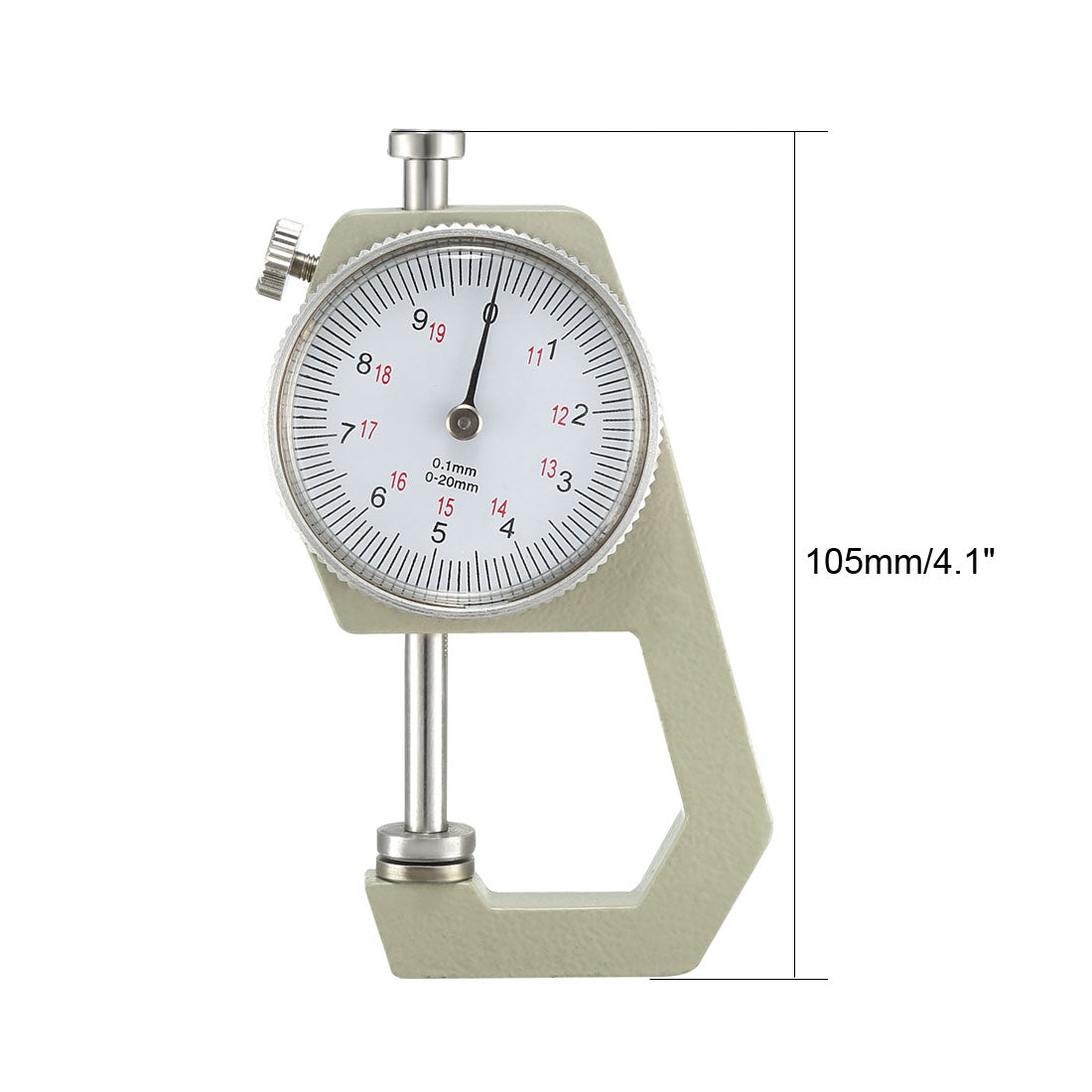 Harfington Thickness Gauge 0-20X0.1mm Range Flat Anvil Round Dial Indicator Thickness Gauge