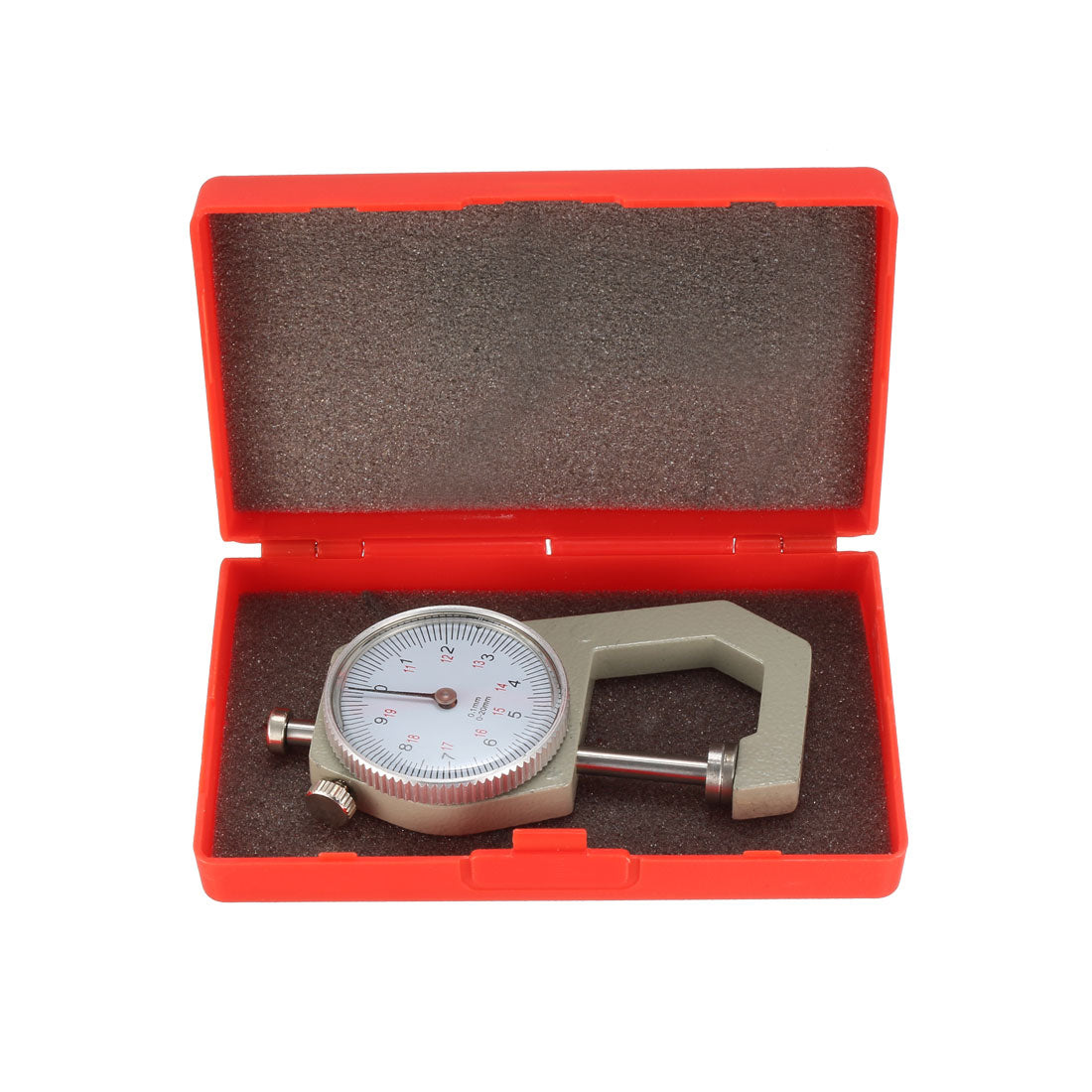 Harfington Thickness Gauge 0-20X0.1mm Range Flat Anvil Round Dial Indicator Thickness Gauge