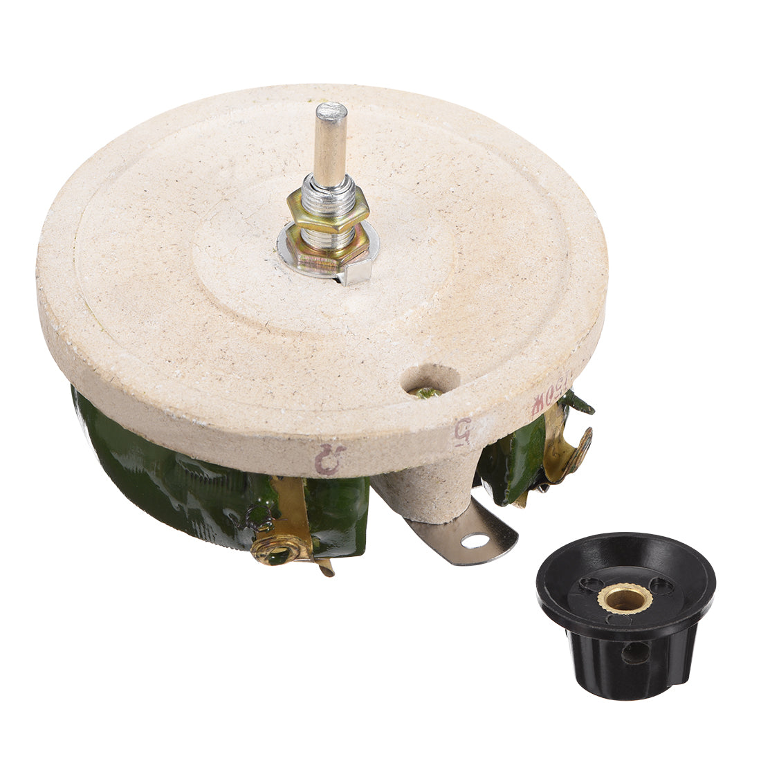 Harfington 150W 5R Ohm Wirewound Ceramic Potentiometer Variable Rheostat Resistor With Knob