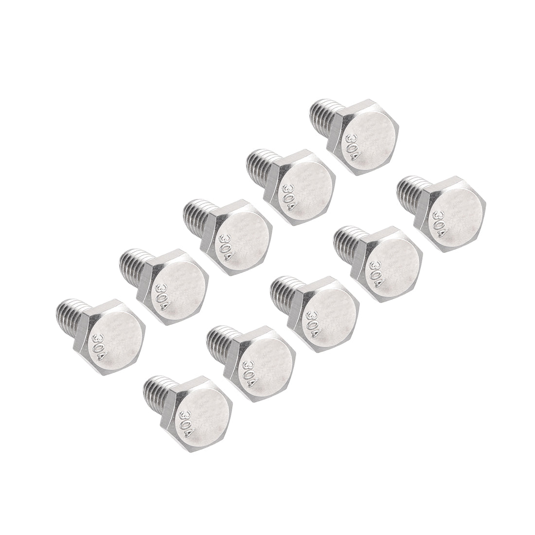 Harfington 1/4-20 x 1/2" Hex Bolts 304 Stainless Steel Hexagon Screw Bolt 10pcs