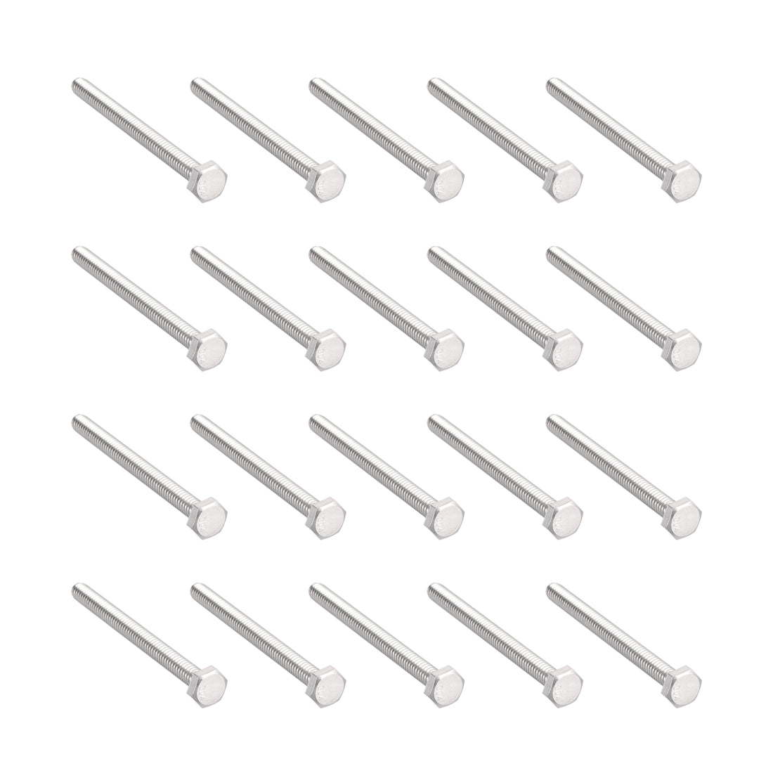 Harfington 1/4"-20 x 3" Hex Bolts 304 Stainless Steel Hexagon Screw Bolt 20pcs
