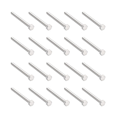 Harfington 1/4"-20 x 3" Hex Bolts 304 Stainless Steel Hexagon Screw Bolt 20pcs