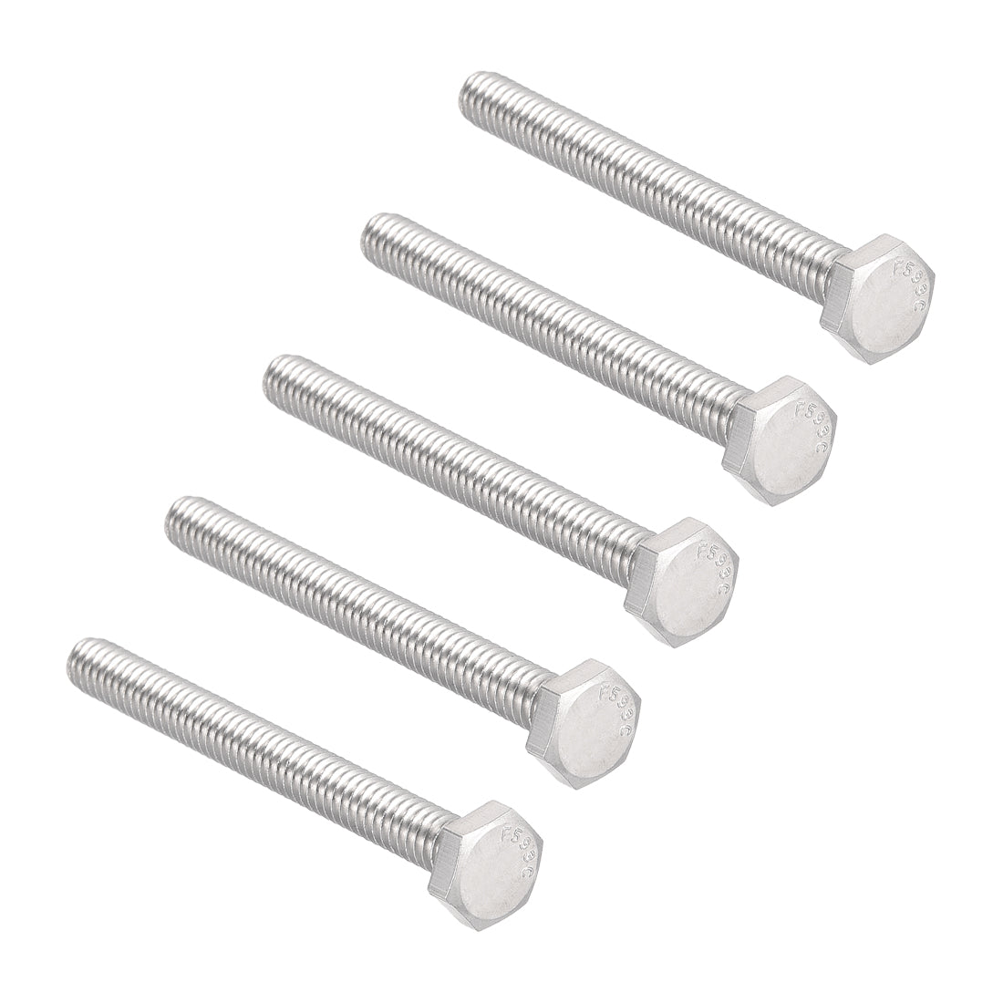 Harfington 1/4-20 x 2-1/2" Hex Bolts 304 Stainless Steel Hexagon Screw Bolt 5pcs