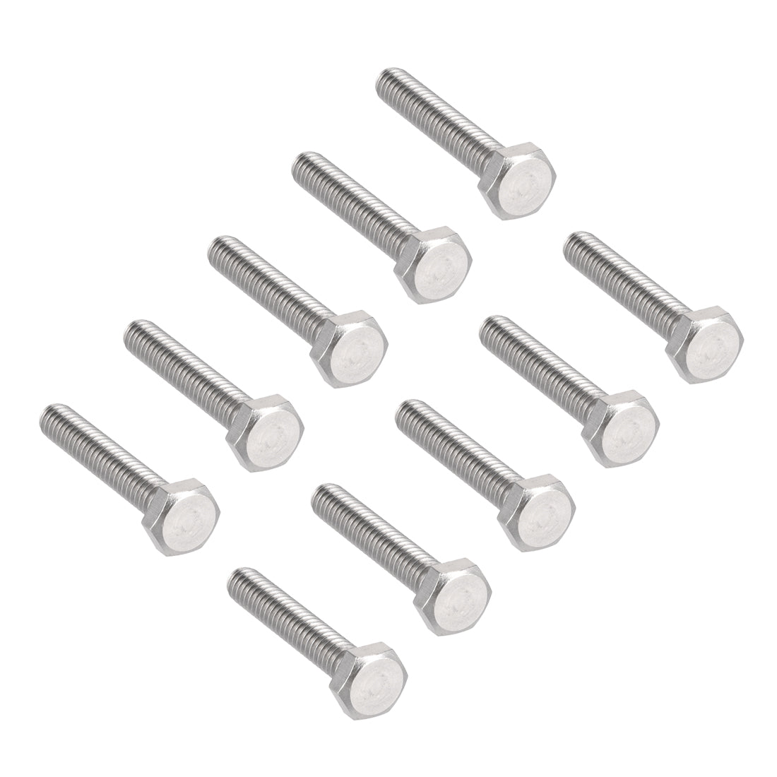 Harfington 1/4-20x1-1/2" Hex Bolts 304 Stainless Steel Hexagon Screw Bolt 10pcs