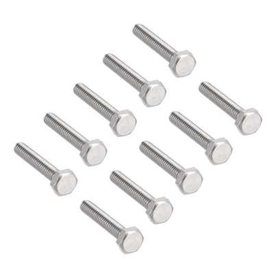 Harfington 1/4-20x1-1/2" Hex Bolts 304 Stainless Steel Hexagon Screw Bolt 10pcs