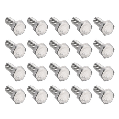 Harfington 1/4-20x5/8" Hex Bolts 304 Stainless Steel Hexagon Screw Bolt 20pcs