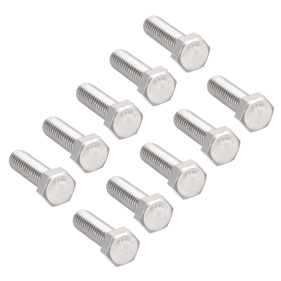 Harfington 3/8-16x1-1/4" Hex Bolts 304 Stainless Steel Hexagon Screw Bolt 10pcs