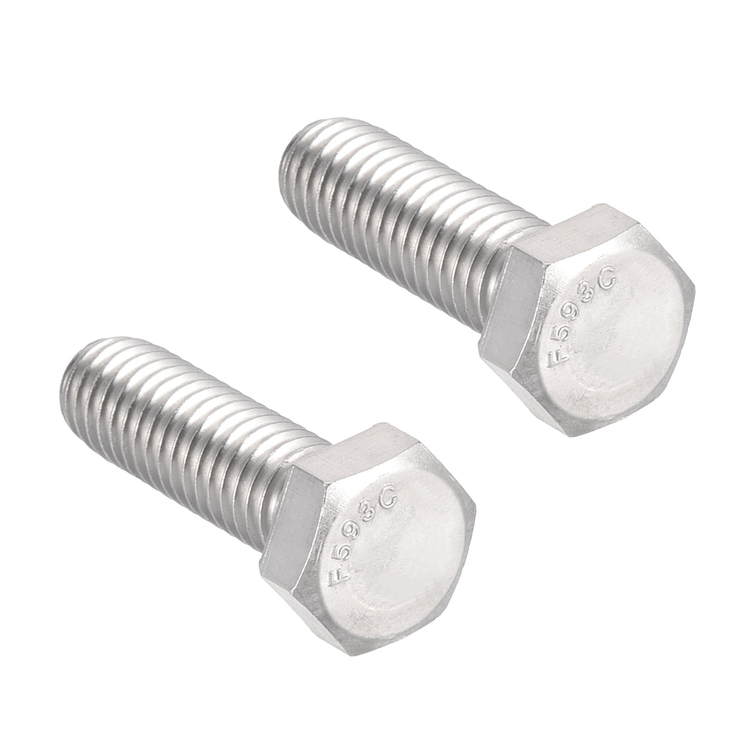 Harfington 3/8-16x1-1/4" Hex Bolts 304 Stainless Steel Hexagon Screw Bolt 2pcs