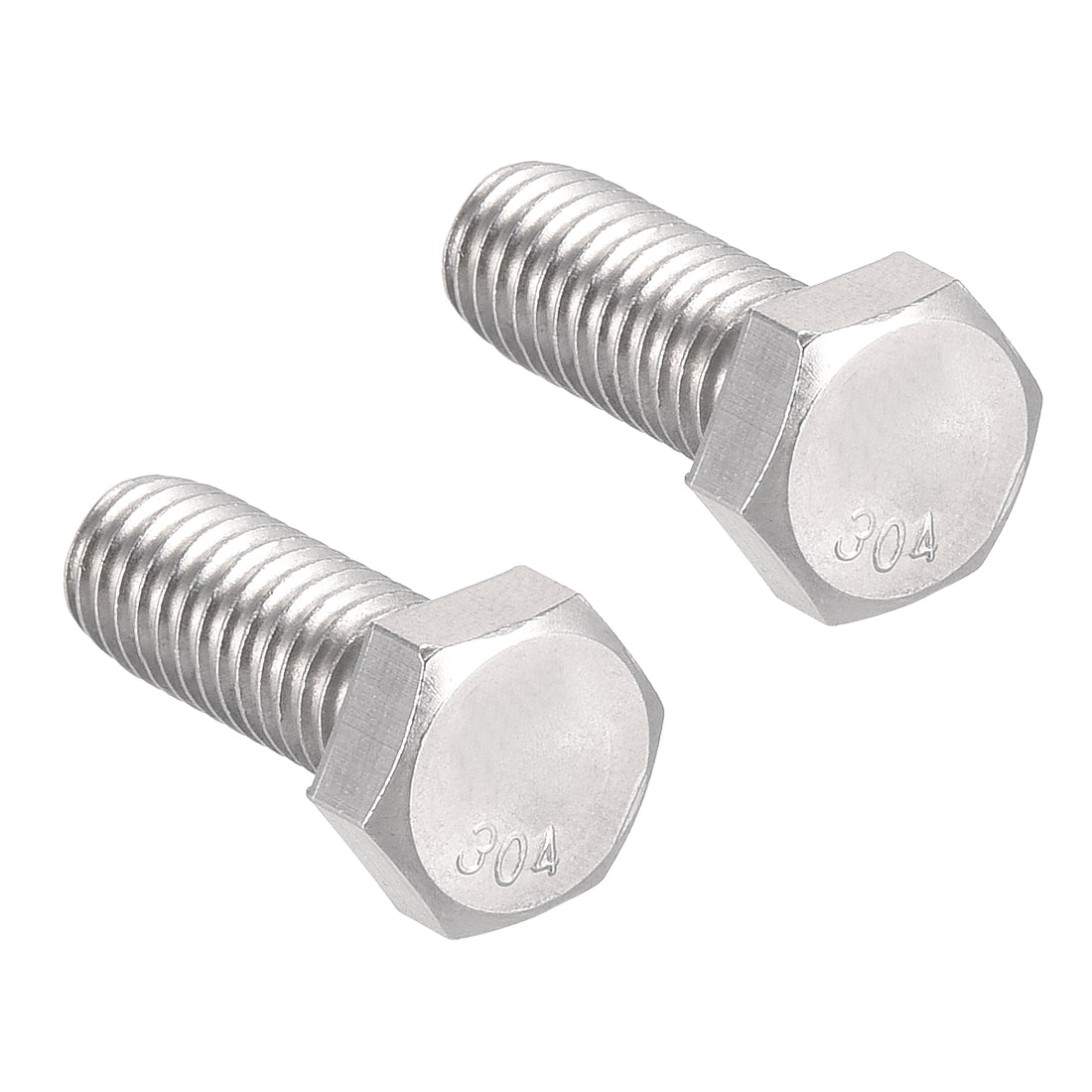 Harfington 3/8-16x1" Hex Bolts 304 Stainless Steel Hexagon Screw Bolt 2pcs