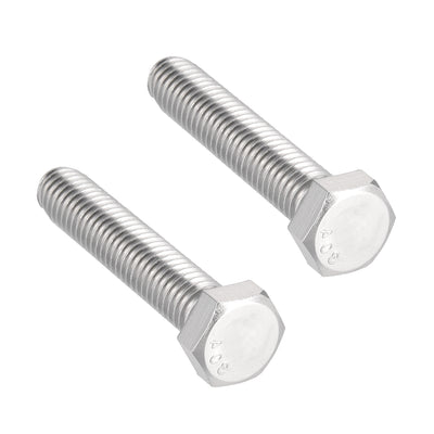 Harfington 3/8-16x2" Hex Bolts 304 Stainless Steel Hexagon Screw Bolt 2pcs