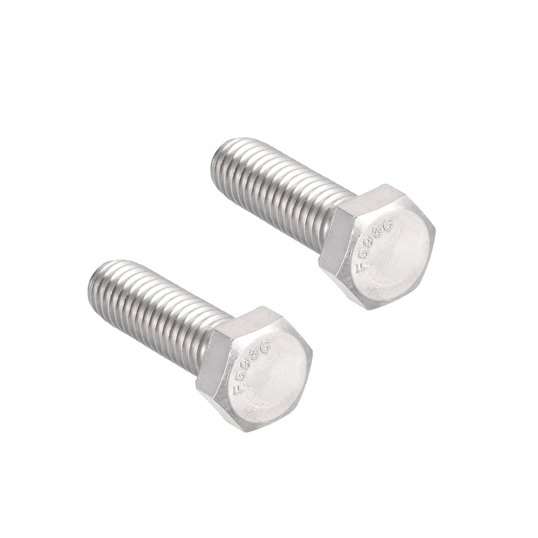 Harfington 3/8-16x1-1/2" Hex Bolts 304 Stainless Steel Hexagon Screw Bolt 2pcs