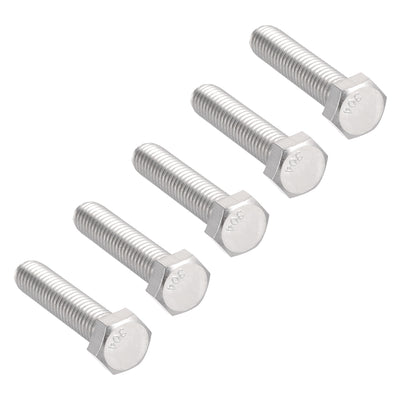 Harfington 3/8-16x1-3/4" Hex Bolts 304 Stainless Steel Hexagon Screw Bolt 5pcs