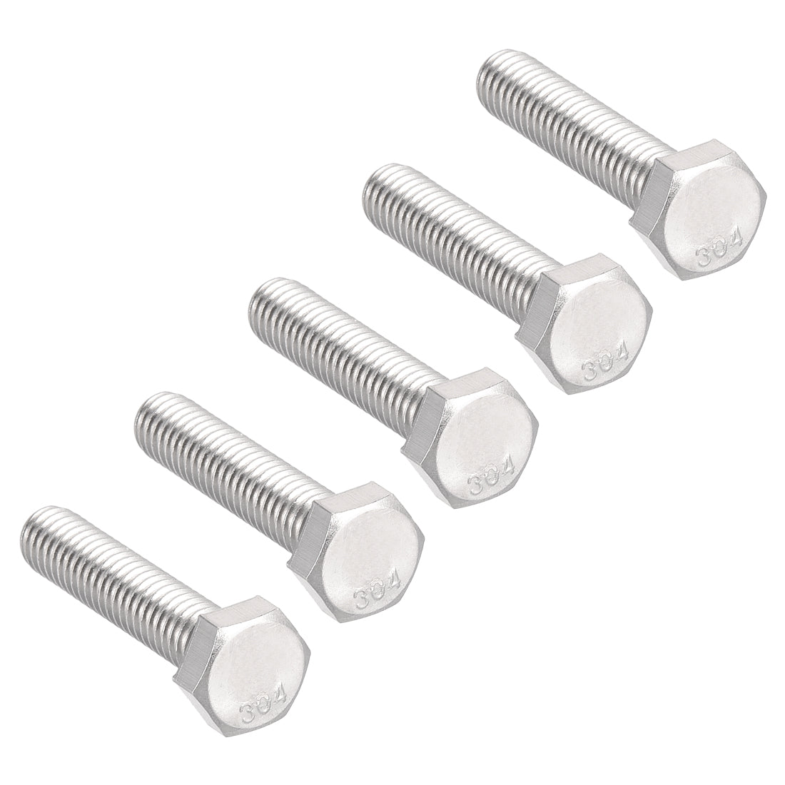 Harfington 5/16-18x1-1/2" Hex Bolts 304 Stainless Steel Hexagon Screw Bolt 5pcs
