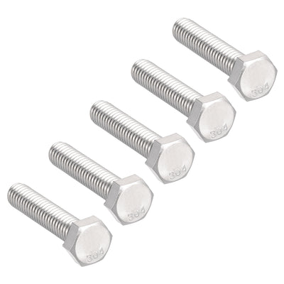 Harfington 5/16-18x1-1/2" Hex Bolts 304 Stainless Steel Hexagon Screw Bolt 5pcs