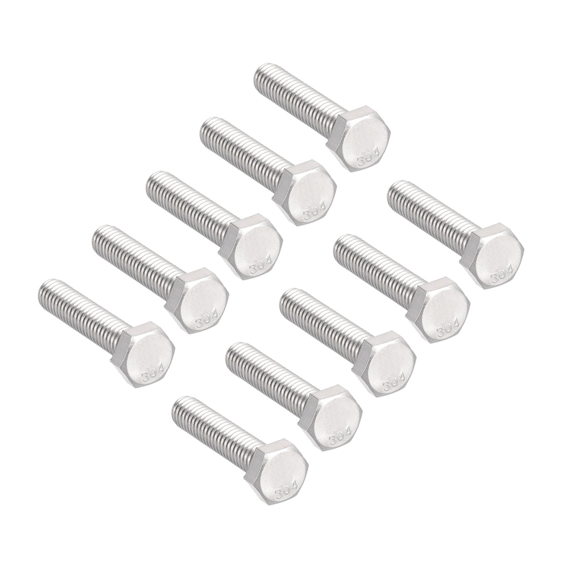 Harfington 5/16-18x1-1/2" Hex Bolts 304 Stainless Steel Hexagon Screw Bolt 10pcs