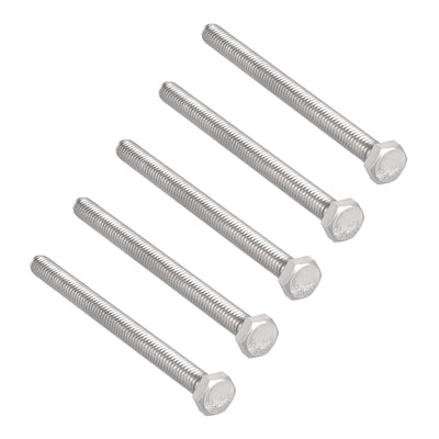 Harfington 5/16-18x4" Hex Bolts 304 Stainless Steel Hexagon Screw Bolt 5pcs