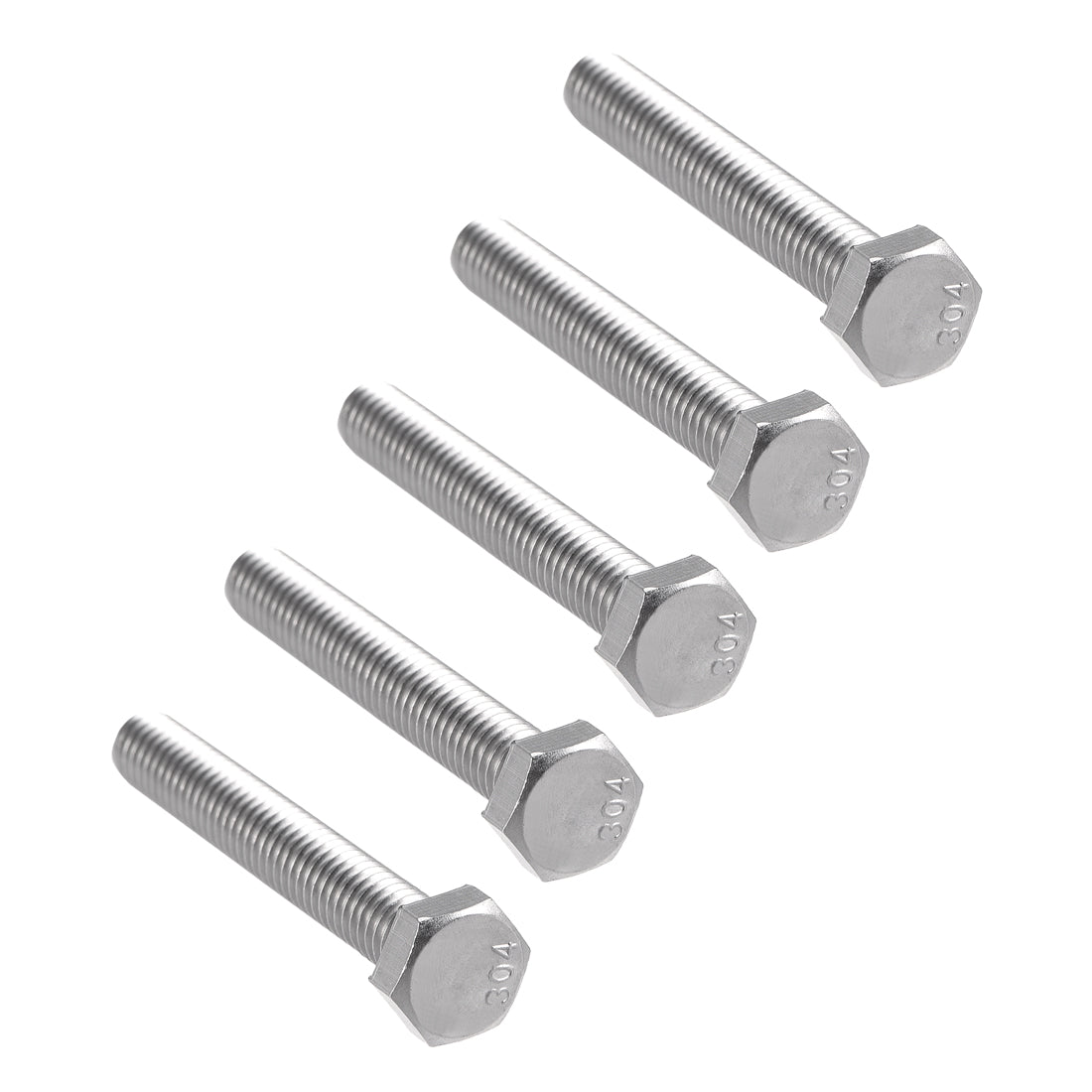 Harfington 5/16-18x2-1/4" Hex Bolts 304 Stainless Steel Hexagon Screw Bolt 5pcs