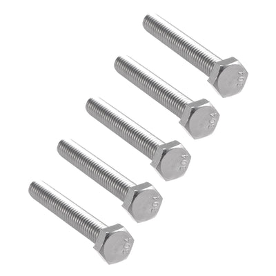 Harfington 5/16-18x2-1/4" Hex Bolts 304 Stainless Steel Hexagon Screw Bolt 5pcs
