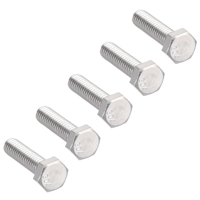 Harfington 5/16-18x1-1/4" Hex Bolts 304 Stainless Steel Hexagon Screw Bolt 5pcs