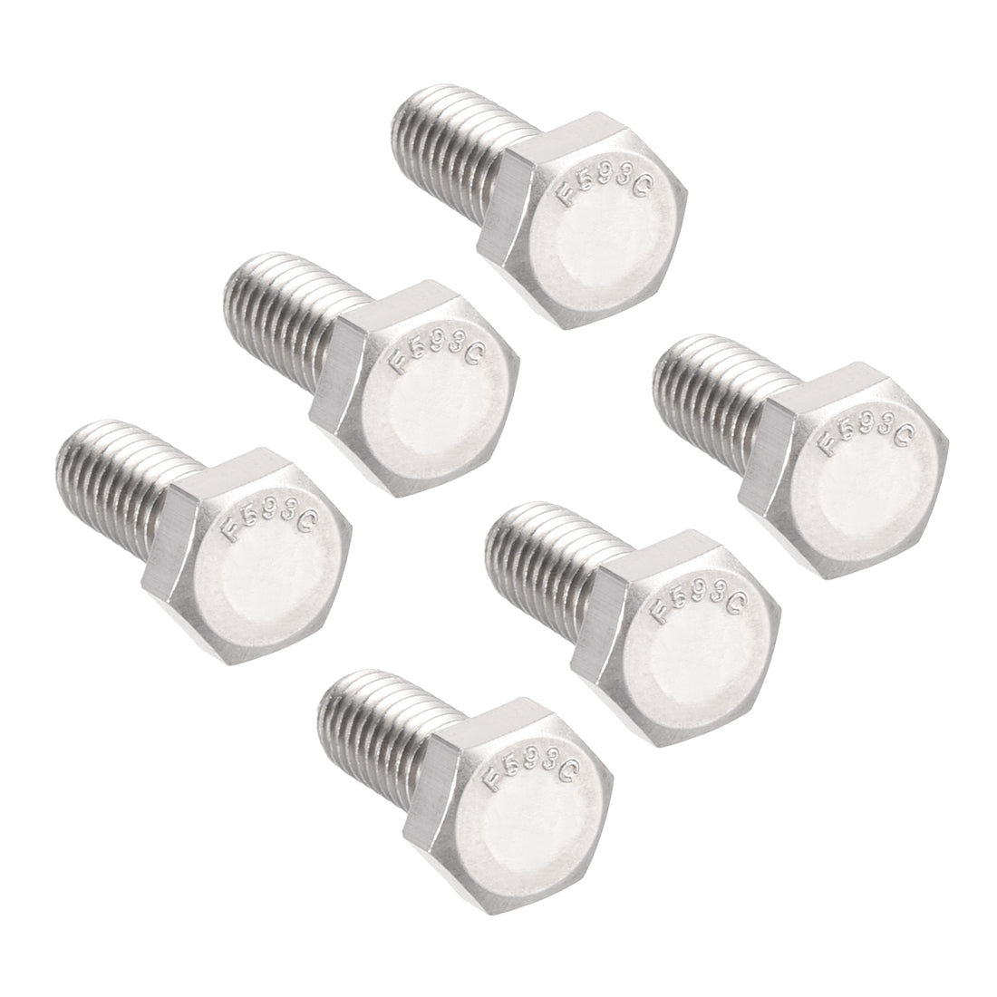 Harfington 5/16-18x3/4" Hex Bolts 304 Stainless Steel Hexagon Screw Bolt 6pcs