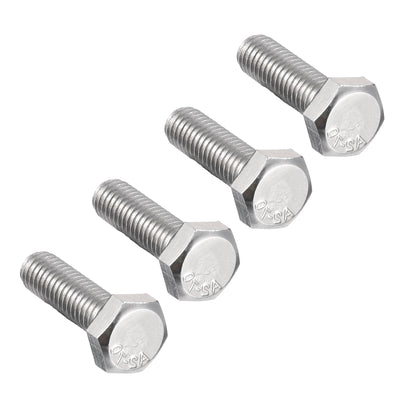 Harfington M6x20mm Hex Bolts 304 Stainless Steel Hexagon Left Hand Screw Bolt 4pcs