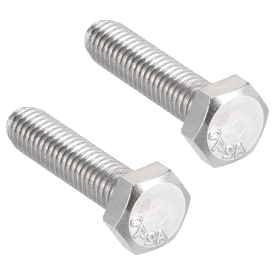 Harfington M6x25mm Hex Bolts 304 Stainless Steel Hexagon Left Hand Screw Bolts 2pcs