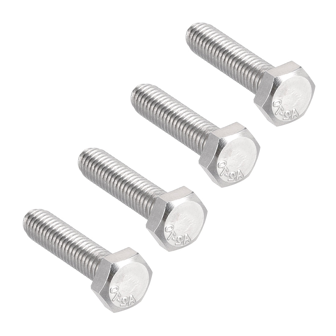 Harfington M6x25mm Hex Bolts 304 Stainless Steel Hexagon Left Hand Screw Bolt 4pcs