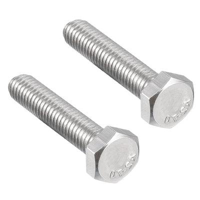 Harfington M6x30mm Hex Bolts 304 Stainless Steel Hexagon Left Hand Screw Bolt 2pcs