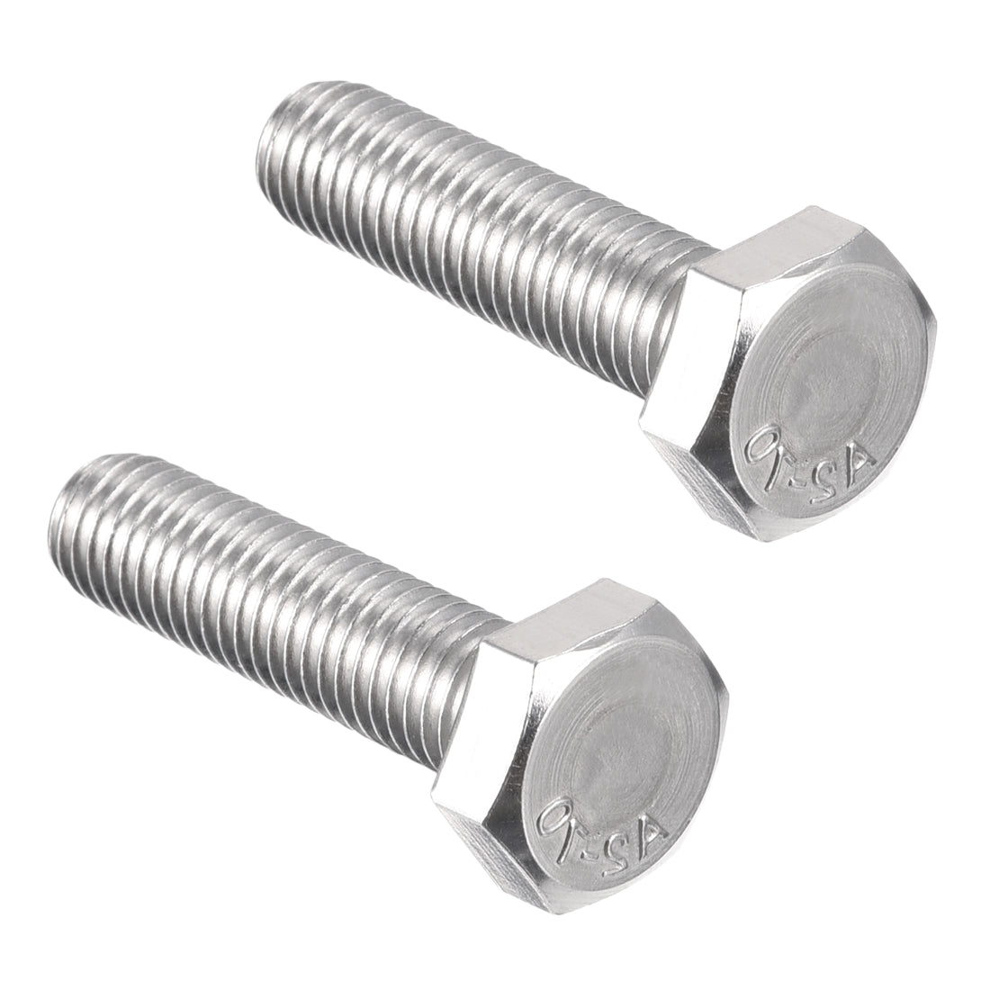 Harfington M8x40mm Hex Bolts 304 Stainless Steel Hexagon Left Hand Screw Bolt 2pcs