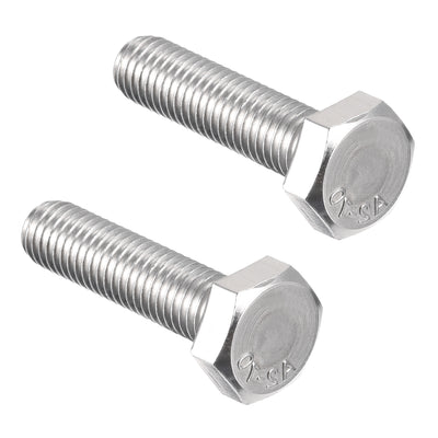 Harfington M8x40mm Hex Bolts 304 Stainless Steel Hexagon Left Hand Screw Bolt 2pcs