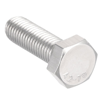 Harfington M12x40mm Hex Bolts 304 Stainless Steel Hexagon Left Hand Screw Bolt