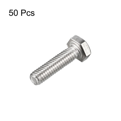Harfington M4x16mm Hex Bolts 304 Stainless Steel Hexagon Screw Bolt 50pcs