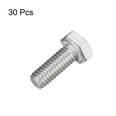 Harfington M6x16mm Hex Bolts 304 Stainless Steel Hexagon Screw Bolt 30pcs