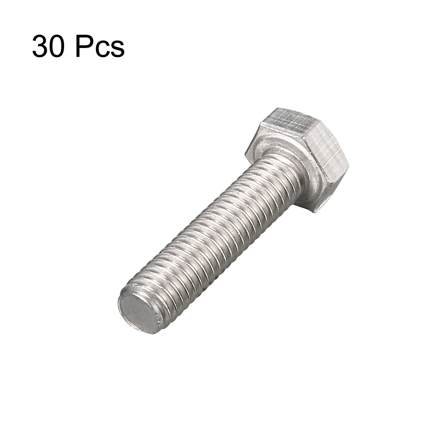 Harfington M6x25mm Hex Bolts 304 Stainless Steel Hexagon Screw Bolt 30pcs