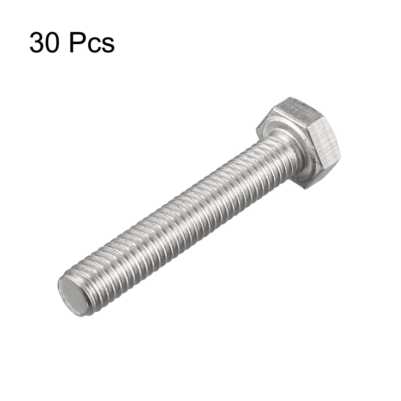 Harfington M6x35mm Hex Bolts 304 Stainless Steel Hexagon Screw Bolt 30pcs