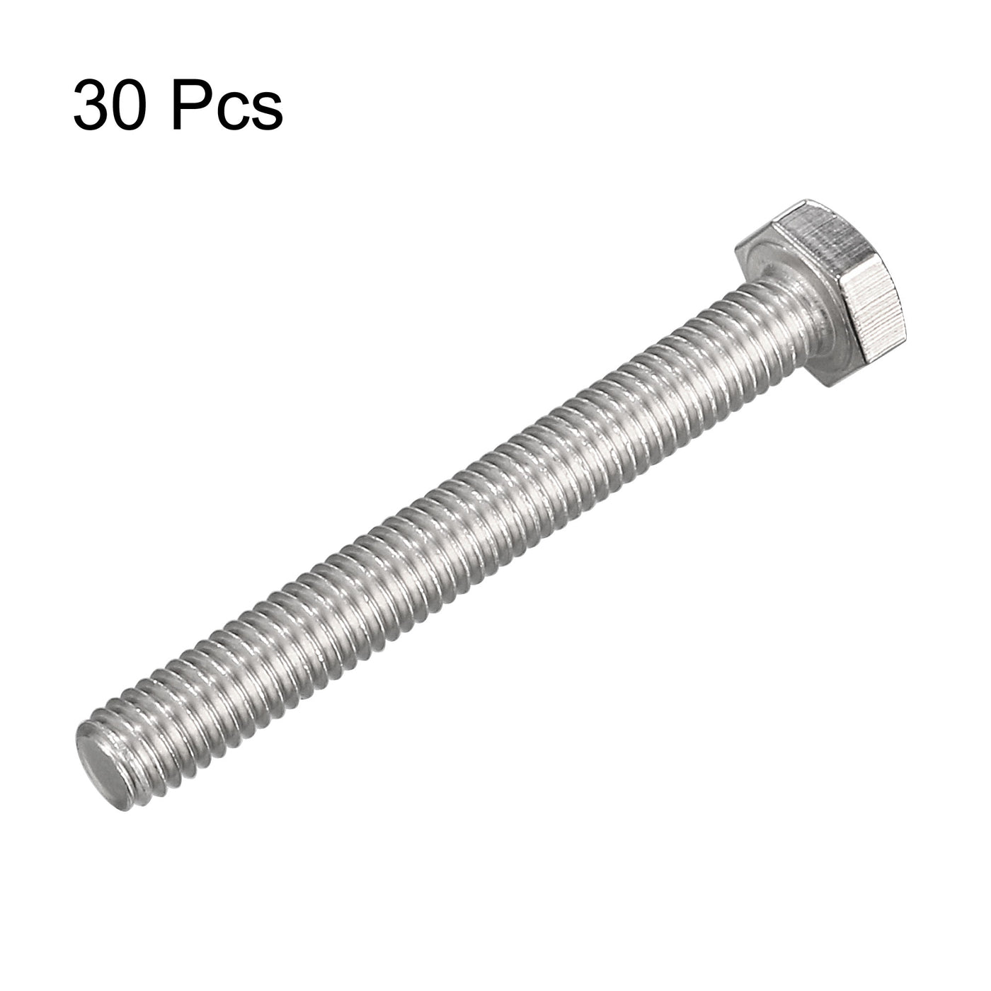 Harfington M6x50mm Hex Bolts 304 Stainless Steel Hexagon Screw Bolt 30pcs