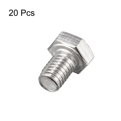 Harfington M8x12mm Hex Bolts 304 Stainless Steel Hexagon Screw Bolt 20pcs