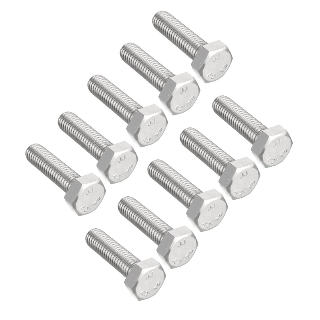 Harfington M8x30mm Hex Bolts 304 Stainless Steel Hexagon Screw Bolt 10pcs