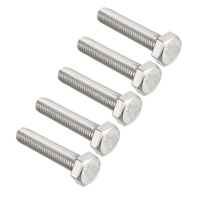 Harfington M8x40mm Hex Bolts 304 Stainless Steel Hexagon Screw Bolt 5pcs