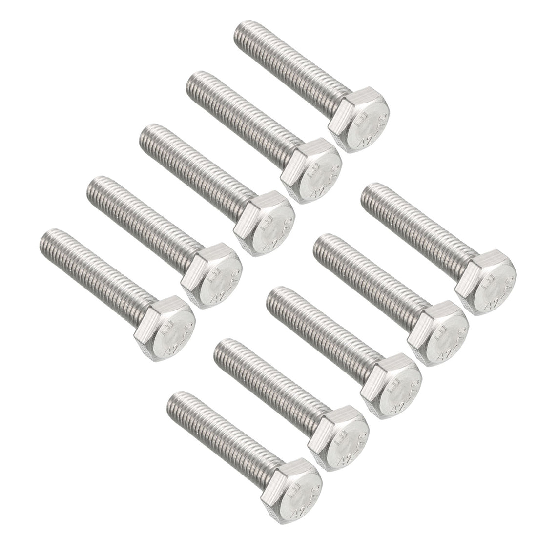 Harfington M8x40mm Hex Bolts 304 Stainless Steel Hexagon Screw Bolt 10pcs