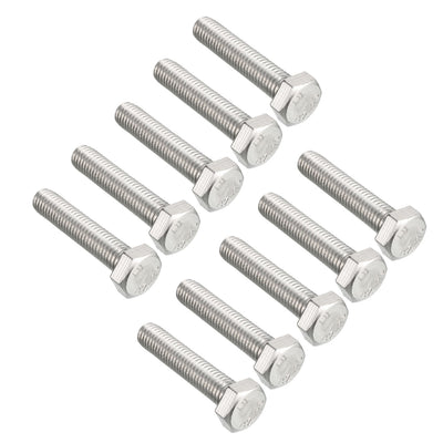 Harfington M8x40mm Hex Bolts 304 Stainless Steel Hexagon Screw Bolt 10pcs