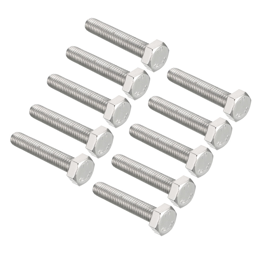 Harfington M8x45mm Hex Bolts 304 Stainless Steel Hexagon Screw Bolt 10pcs
