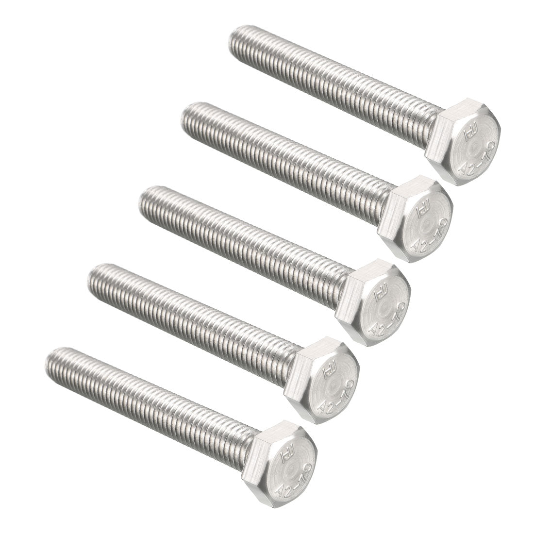 Harfington M8x60mm Hex Bolts 304 Stainless Steel Hexagon Screw Bolt 5pcs