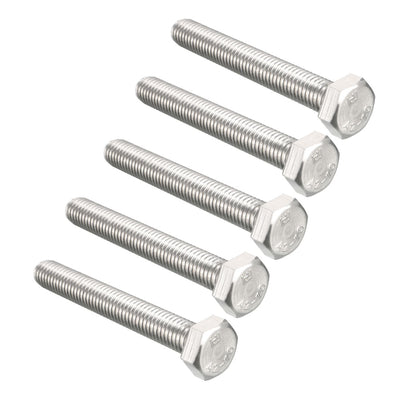 Harfington M8x60mm Hex Bolts 304 Stainless Steel Hexagon Screw Bolt 5pcs