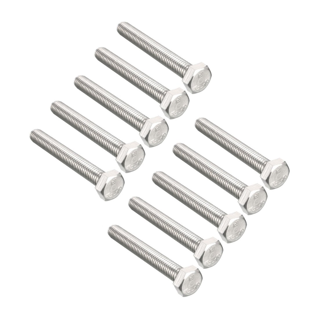 Harfington M8x60mm Hex Bolts 304 Stainless Steel Hexagon Screw Bolt 10pcs