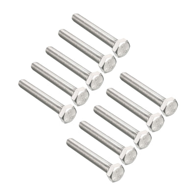 Harfington M8x60mm Hex Bolts 304 Stainless Steel Hexagon Screw Bolt 10pcs