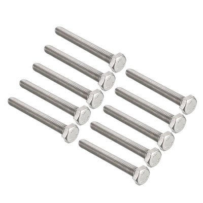 Harfington M8x70mm Hex Bolts 304 Stainless Steel Hexagon Screw Bolt 10 pcs