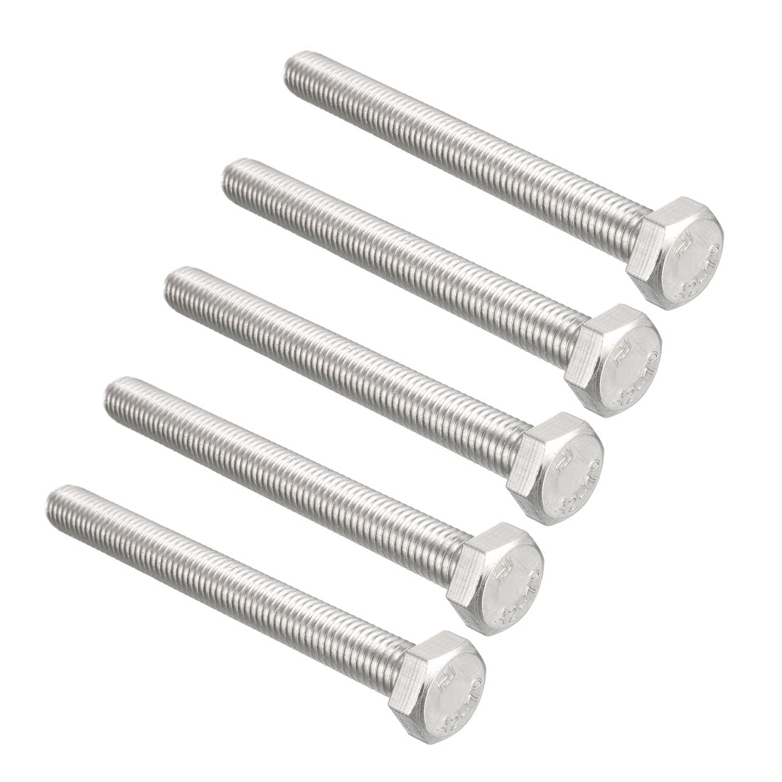 Harfington M8x80mm Hex Bolts 304 Stainless Steel Hexagon Screw Bolt 5 pcs