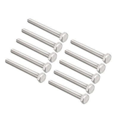 Harfington M8x80mm Hex Bolts 304 Stainless Steel Hexagon Screw Bolt 10 pcs